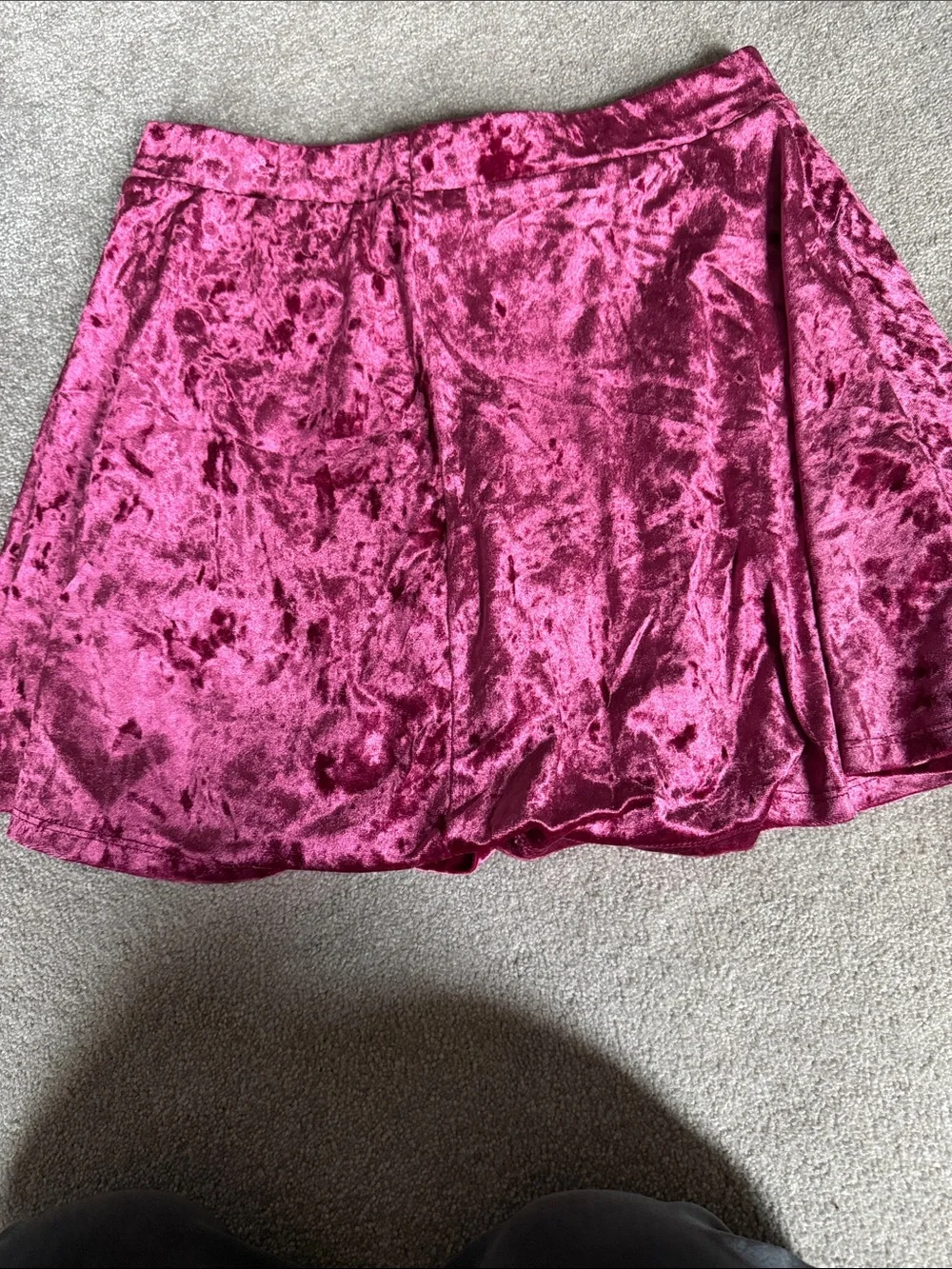 Justice Crushed Velvet Skort in Magenta